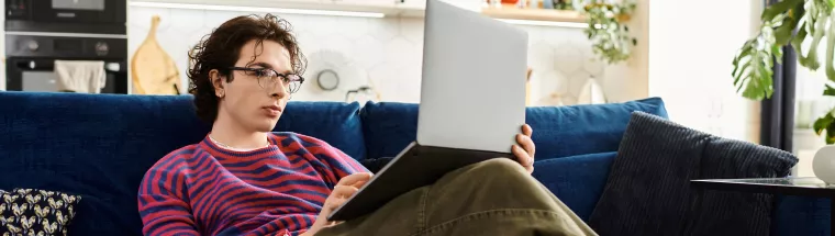 Person on a laptop